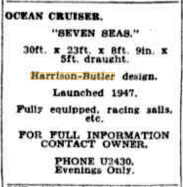 Advert for Seven Seas