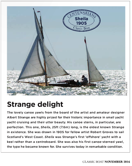 Sheila in Classic Boat, November 2016